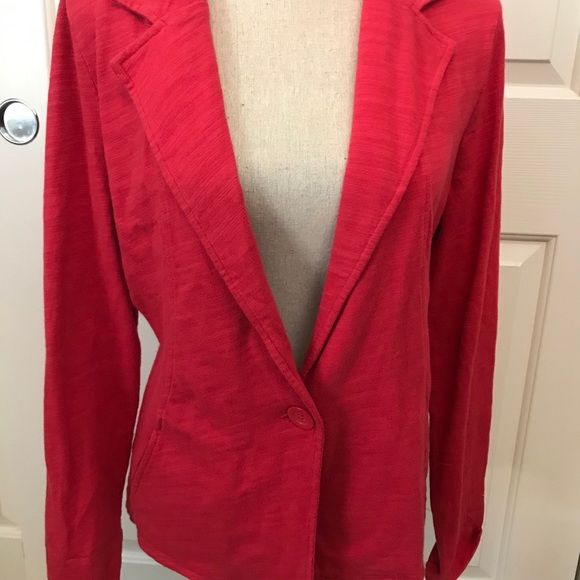 Caslon Red Cotton Blazer XL - Picture 1 of 5